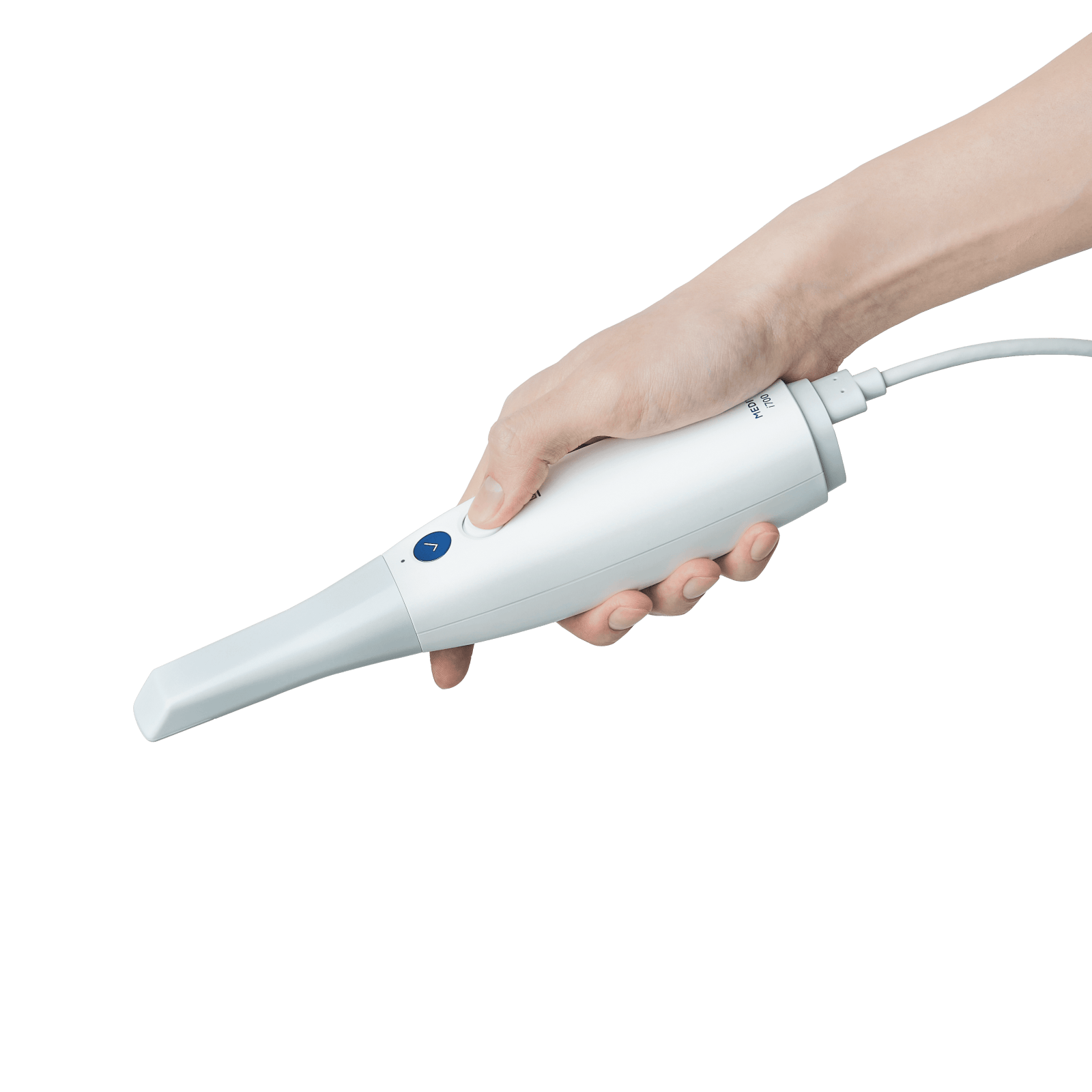 Medit i700 intraoral scanner handpiece on a white background