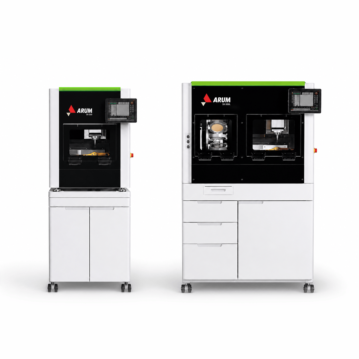 Front render of the ARUM 5X-500L floor-standing production mill