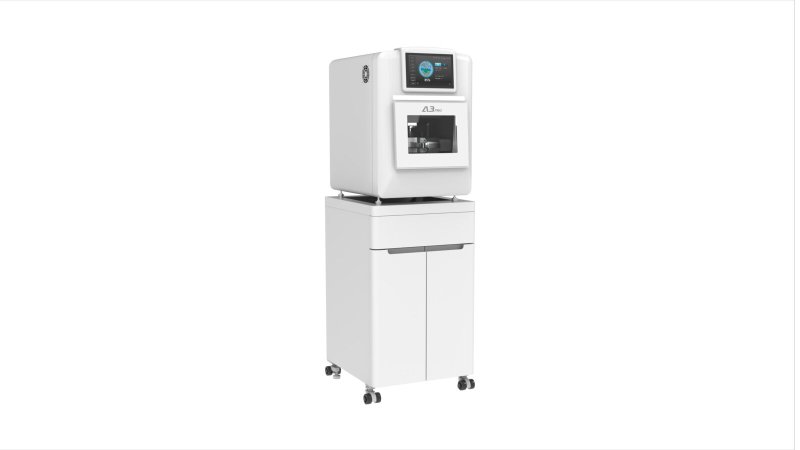 ARUM A3 Pro from the left, showing its compact benchtop profile